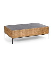 50x30 Miguel Elm Wood Metal Coffee Table | Furniture & Lighting | Marshalls | Marshalls