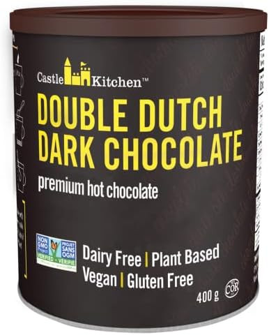 Castle Kitchen Double Dutch Dark Chocolate Premium Hot Cocoa Mix - Dairy-Free, Vegan, Plant Based... | Amazon (US)