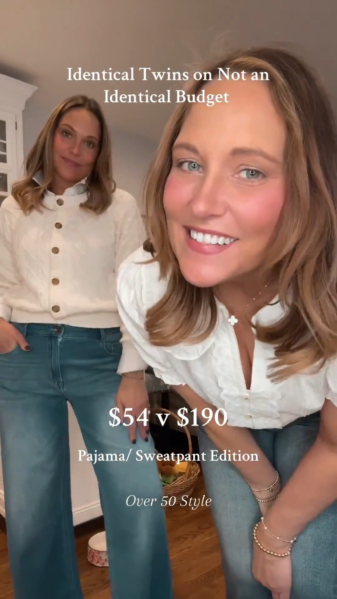 Identical twins on not an identical budget! The viral sweatpants jeans are a staple in our closet but we understand they are a bit pricey! So we linked all the identical one on the market below so you can grab a pair!

#LTKOver40 #LTKMidsize #LTKSeasonal