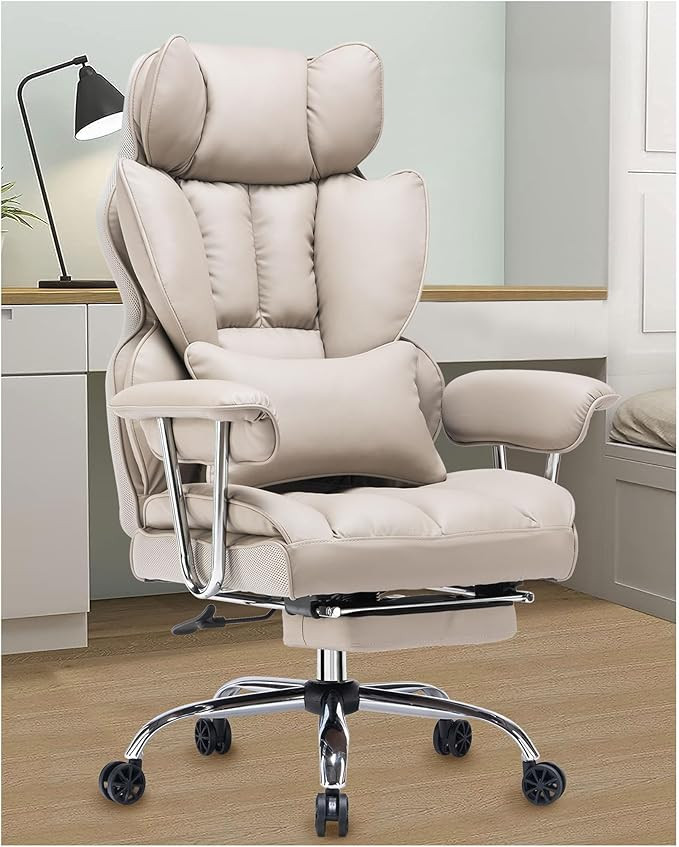 Efomao Desk Office Chair 400LBS, Big High Back PU Leather Computer Chair, Executive Office Chair ... | Amazon (CA)