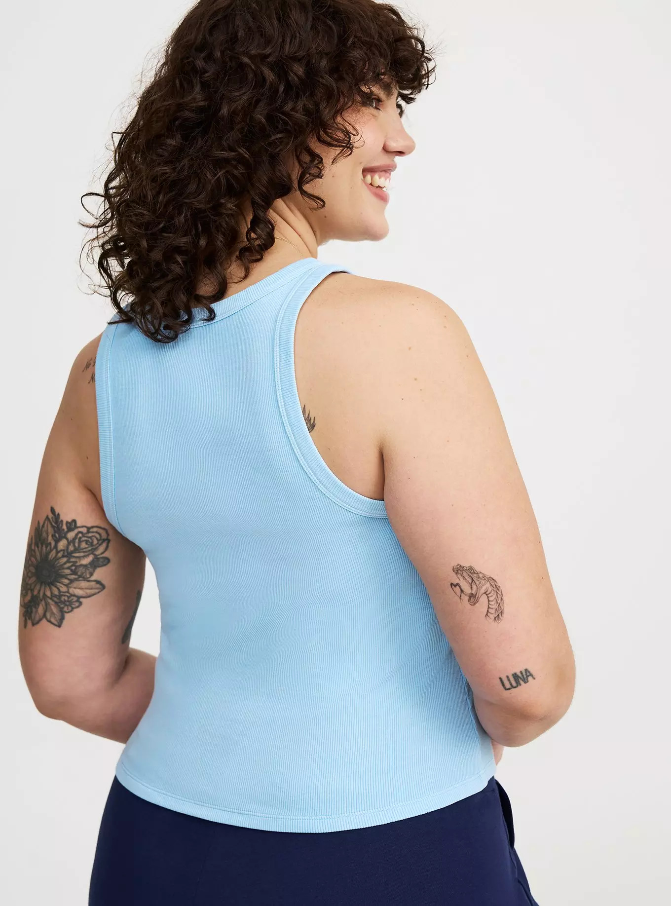 Heritage Rib High-Neck Crop Tank | Torrid (US & Canada)