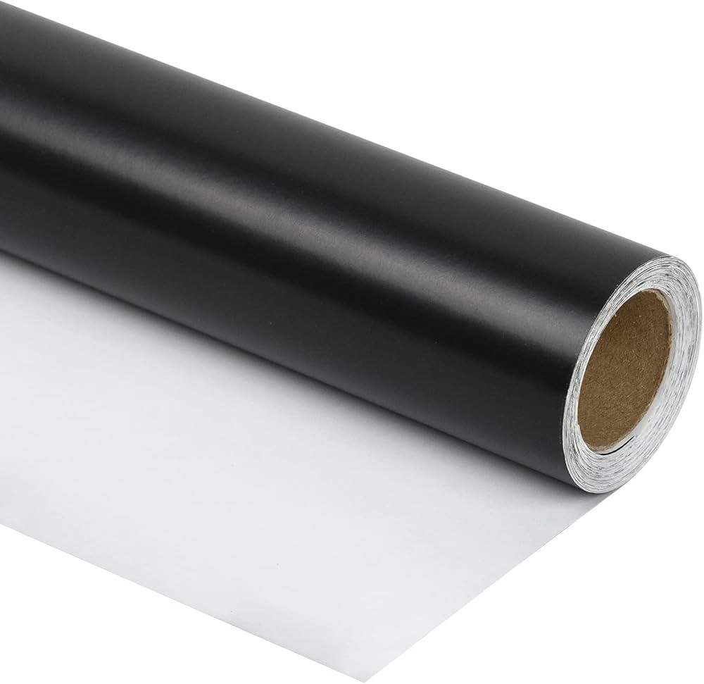 RUSPEPA Black Wrapping Paper Solid Color - Mini Roll - for Wedding, Birthday, Shower, Congrats, a... | Amazon (US)