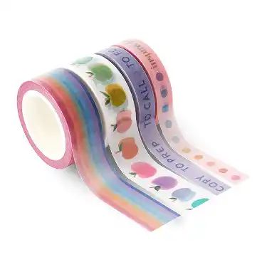 Rainbow Apples Teacher Washi Tape 4-Pack | Erin Condren | Erin Condren