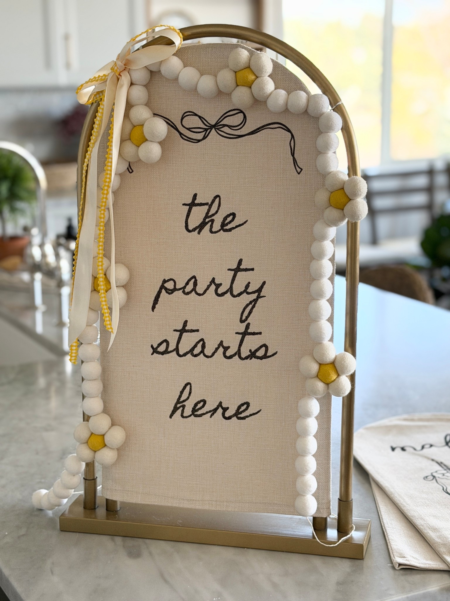 We are birthday party prepping over here and I had to share this genius interchangeable sign. I added the garland and a bow. Too cute!

#LTKmomlife #LTKHome #LTKWedding