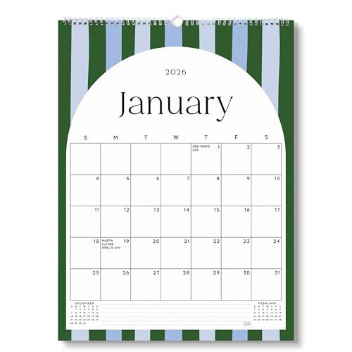 S&O Palm Beach Arc Wall Calendar from January 2026-June 2027 - Tear-Off Monthly Calendar - 18 Month Academic Wall Planner - Hanging Organizer to Track Anniversaries & Appointments - 14.2"x10.5”in | Amazon (US)