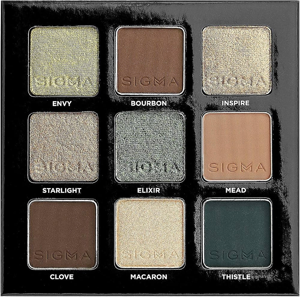 Sigma Beauty On-the-Go Eyeshadow Palette - Ivy - 9 Bold Eyeshadow Shades in Matte, Shimmer and Me... | Amazon (US)