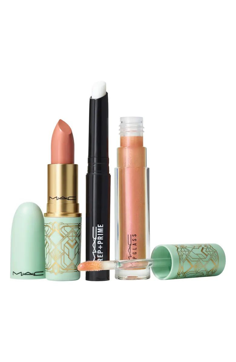 MAC Lip Primer, Lipstick & Lipglass Lip Gloss Set | Nordstrom
