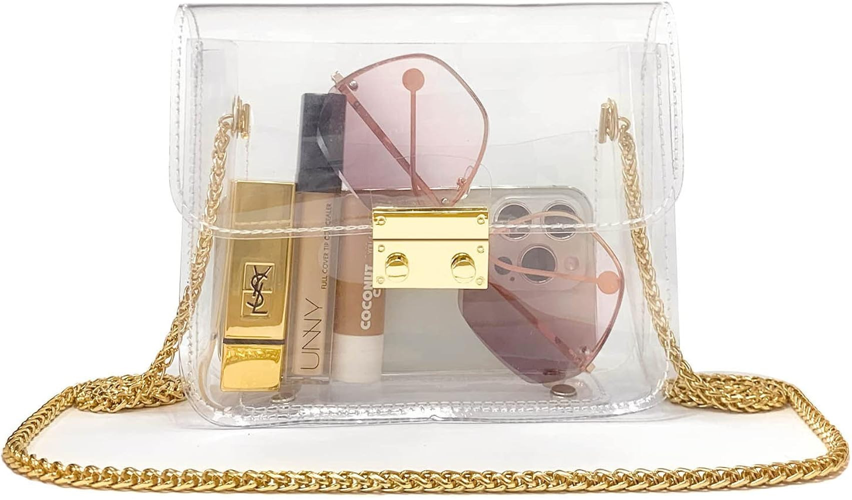 Armiwiin Clear Purse for Women, Clear Crossbody Bag Stadium Approved for Concerts Sports Events Part | Amazon (US)