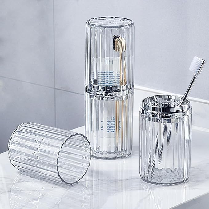 Toothbrush Travel Case Portable Travel Toothbrush Holder, Large Travel Toothbrush Cup, Travel Too... | Amazon (US)