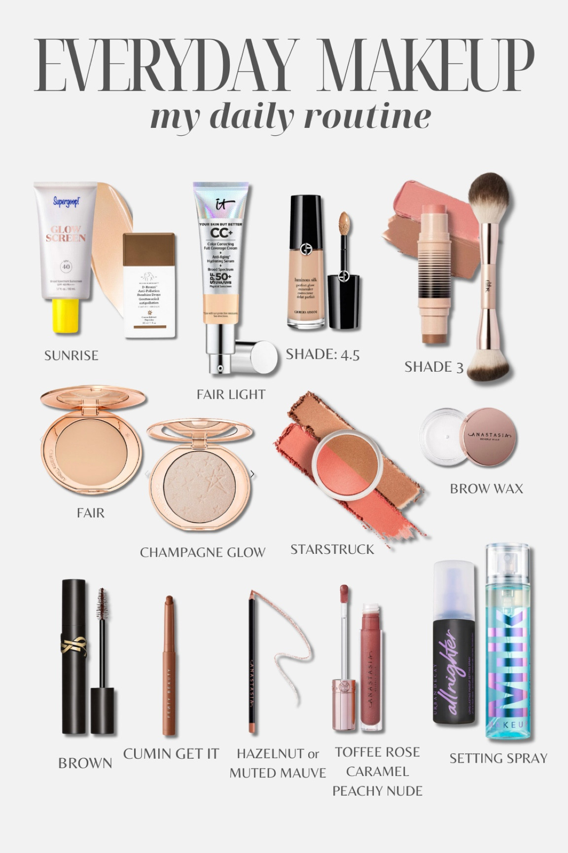 Everyday makeup routine & shades! Discount codes: “ABHCHEYENNE” at Anastasia for 15% off! Code “LIVINGCASUALLY” at dibs for 15% off!

#LTKBeauty