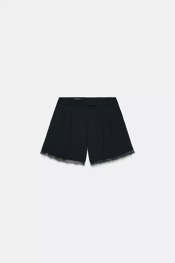 LACE BERMUDA SHORTS | Zara US