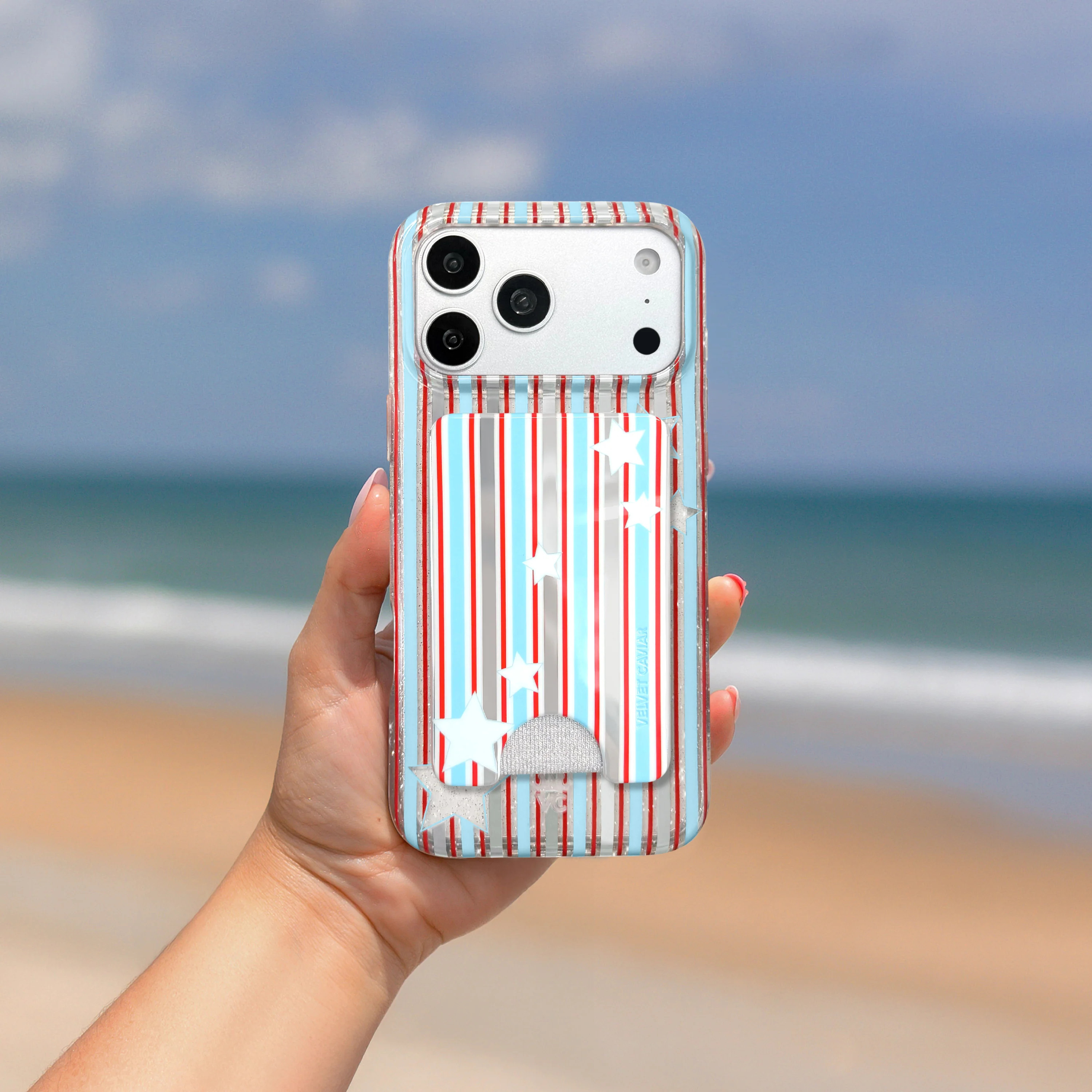 Stars & Stripes Glitter iPhone Case | Velvet Caviar