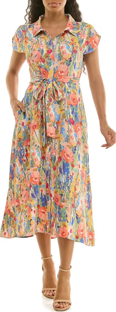 Print Short Sleeve Shirtdress | Nordstrom Rack