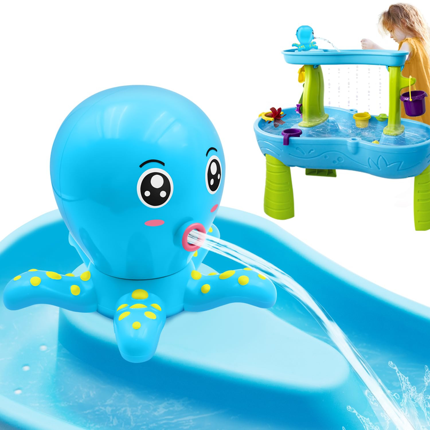 Water Table Pump, Battery Powered Water Outdoor Pump for Kids, 3 Hours of Non-Stop Work Fun Porta... | Amazon (US)