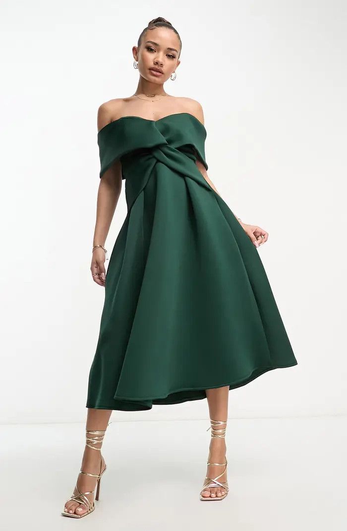 Twist Off Prom Off-the-Shoulder Skater Dress | Nordstrom