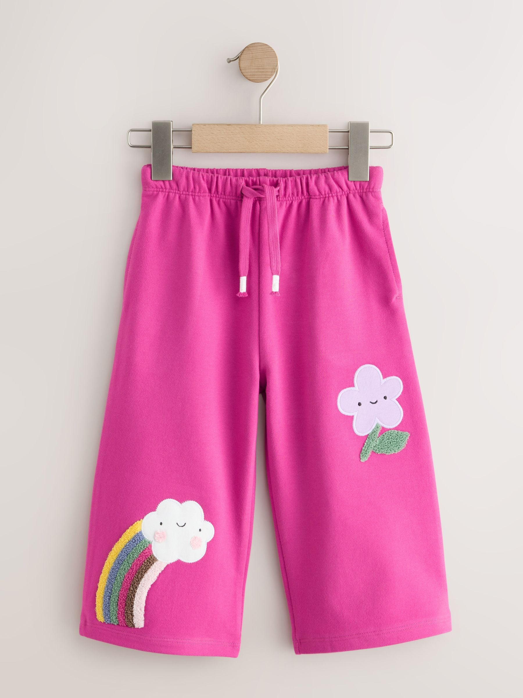 next Berry Pink Wide Leg Sweat Joggers (3mths-7yrs) | Next US