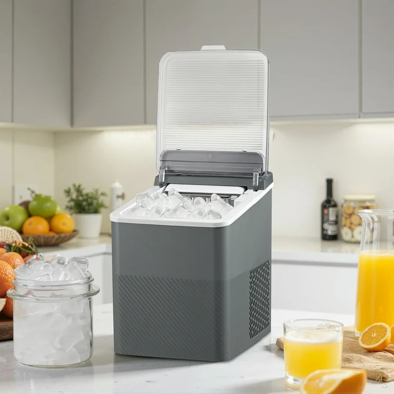 Mainstays Portable Countertop Ice Maker, 26 lbs Per Day, Compact Ice Machine with Quick Ice Cycle... | Walmart (US)