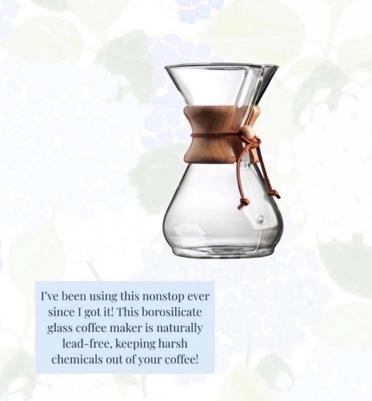 Switch to a low tox coffee maker! The borosilicate glass keeps harsh chemicals and plastics out of your coffee!

#LTKmorningroutine #LTKdayinmylife #LTKHome