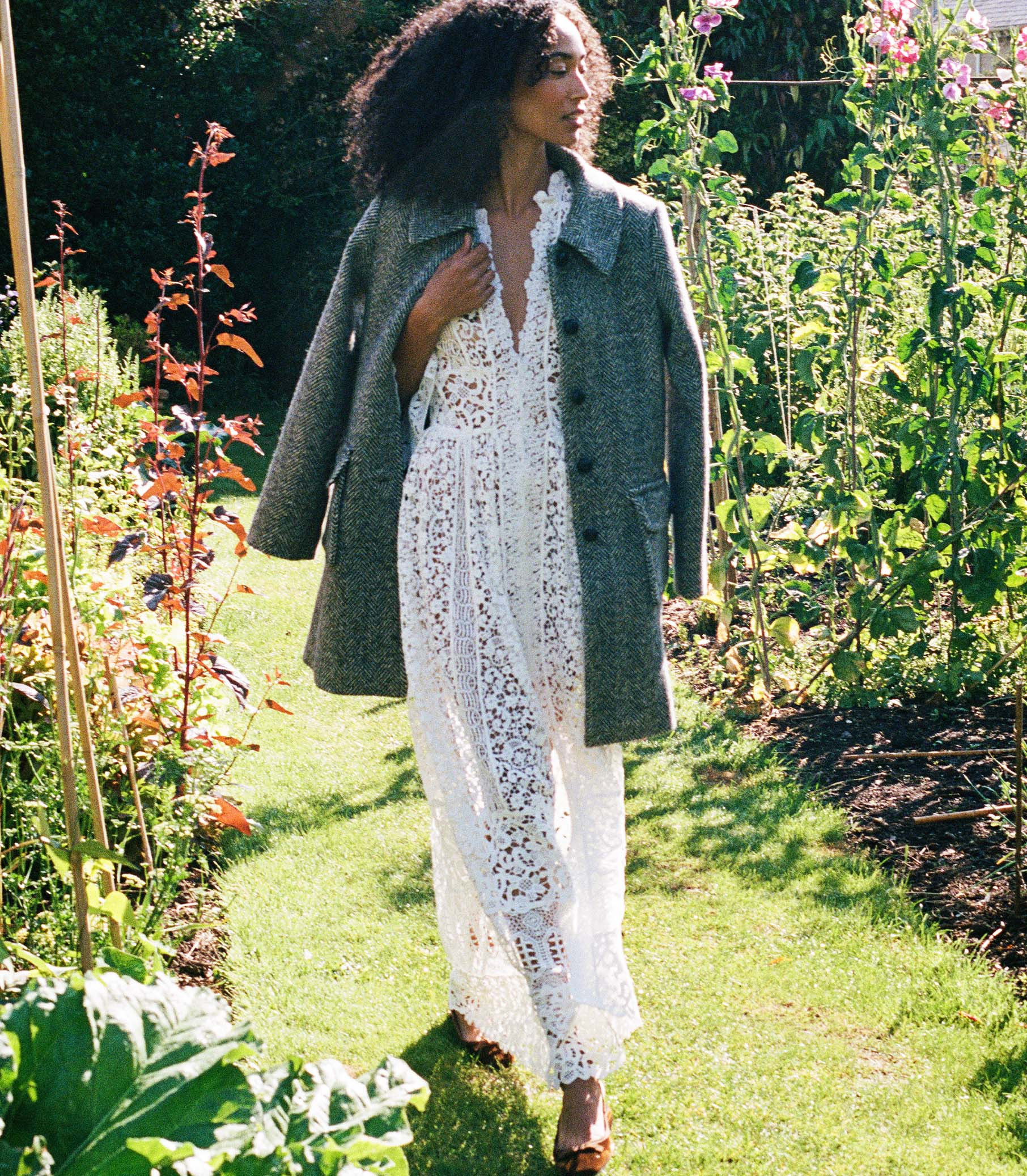 Bonnaire Coat - Herringbone | DÔEN | DOEN