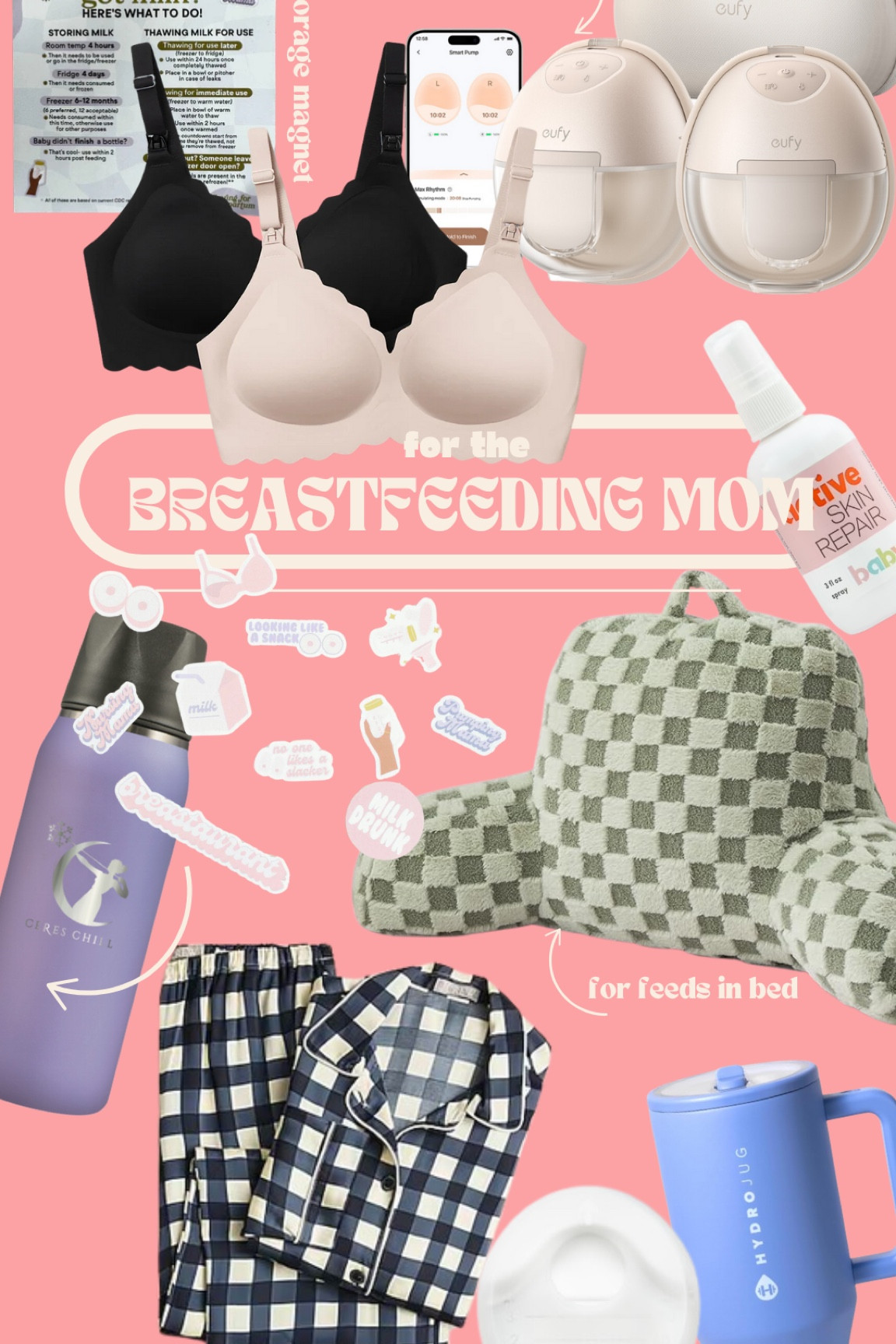 some breastfeeding mom must haves! perfect gifts for a breastfeeding mom you know ✍🏼

milk storage magnet and breastfeeding stickers are at Karrielocher.com 

code for the ceres chill thermos if getting from their site is COOLKARRIE for 15% off!