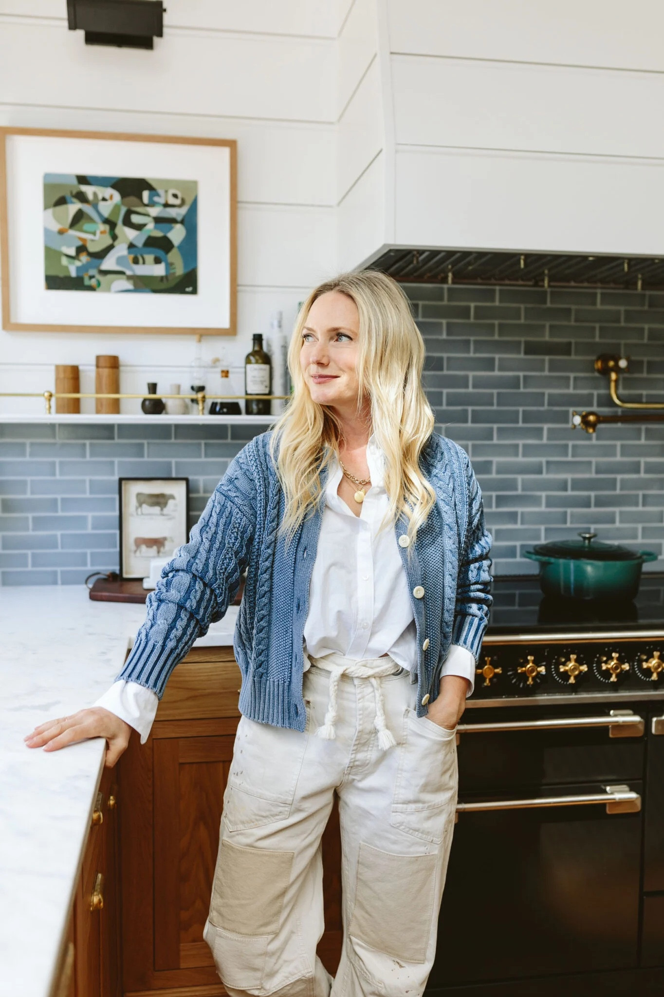 Trying to lock in your go-to comfy fall outfits? Here’s one of mine. I bought these pants during my last mall shopping trip and continue to LOVE them. They are barrel shaped (which is what works on my body versus just baggy), with a lot of distressing and are very comfortable. They are thicker so I didn’t wear them much this summer, but come fall I will be living in these. That Madewell button-up is excellent – super thin (not see through), easy to layer, great boxy cut but with that rounded sides to give it some shape. The sweater (Alex Mill) is a beautiful year round piece – I wore it a lot in spring and sure enough we are moving into fall with it.

#LTKSeasonal #LTKstyletip #LTKover40