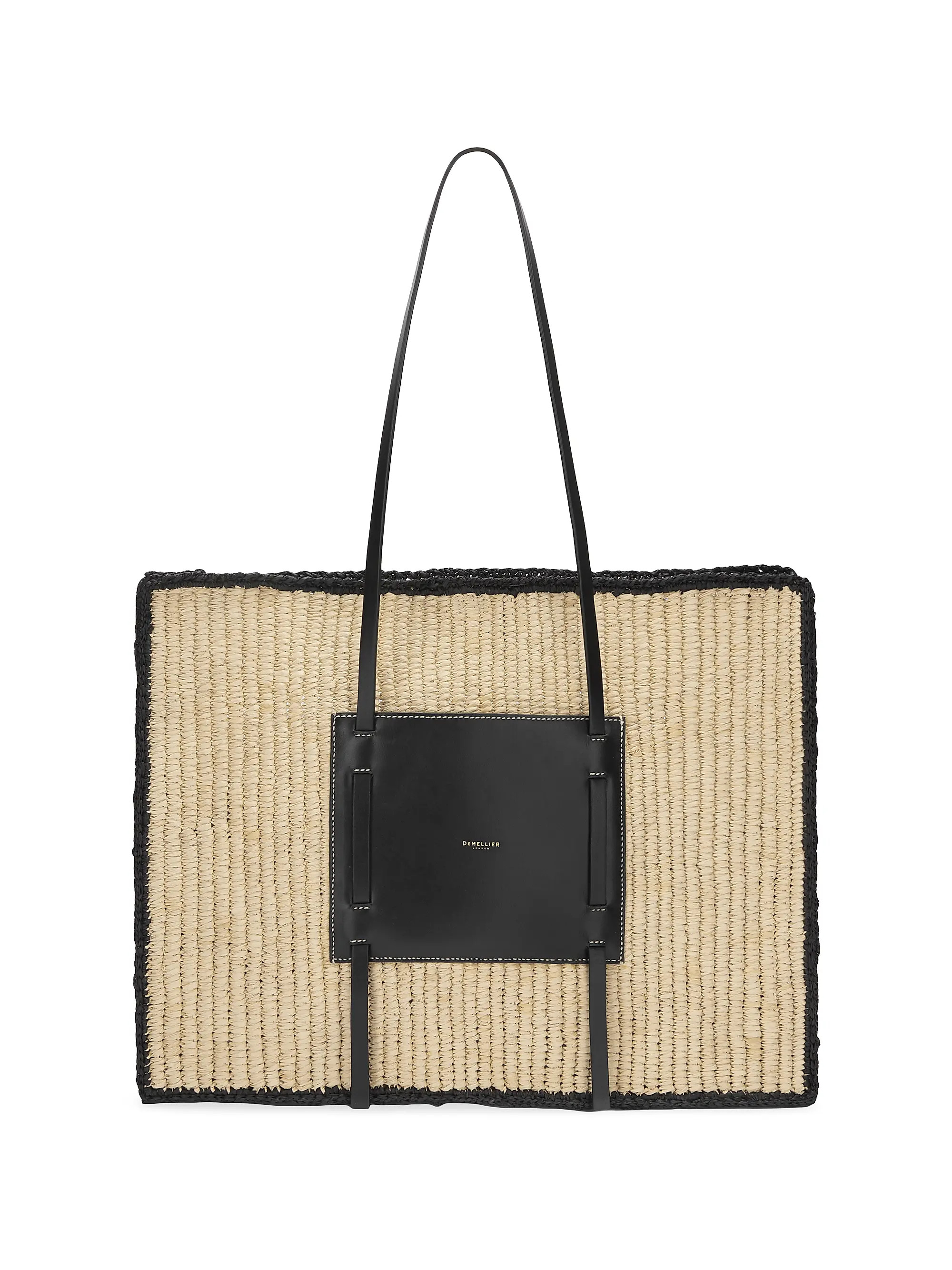 Capri Raffia & Leather Tote Bag | Saks Fifth Avenue