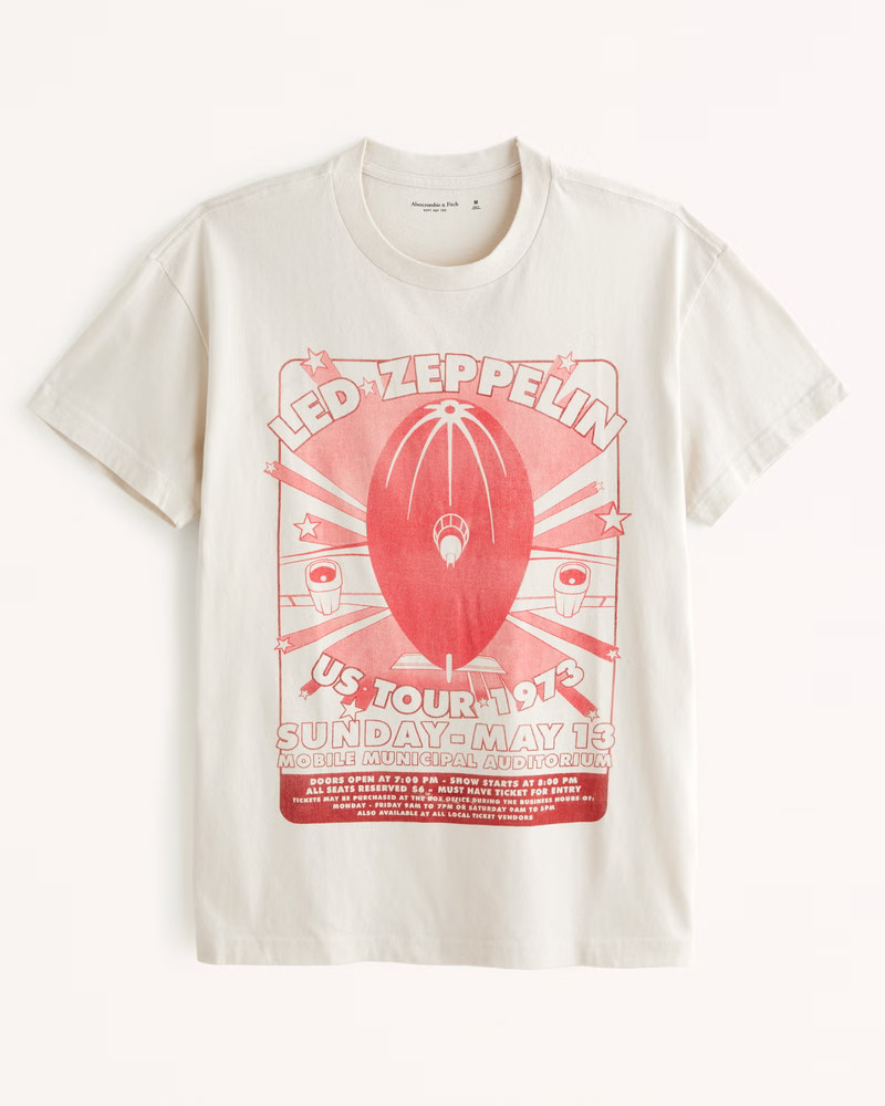 Men's Led Zeppelin Graphic Tee | Men's Tops | Abercrombie.com | Abercrombie & Fitch (US)