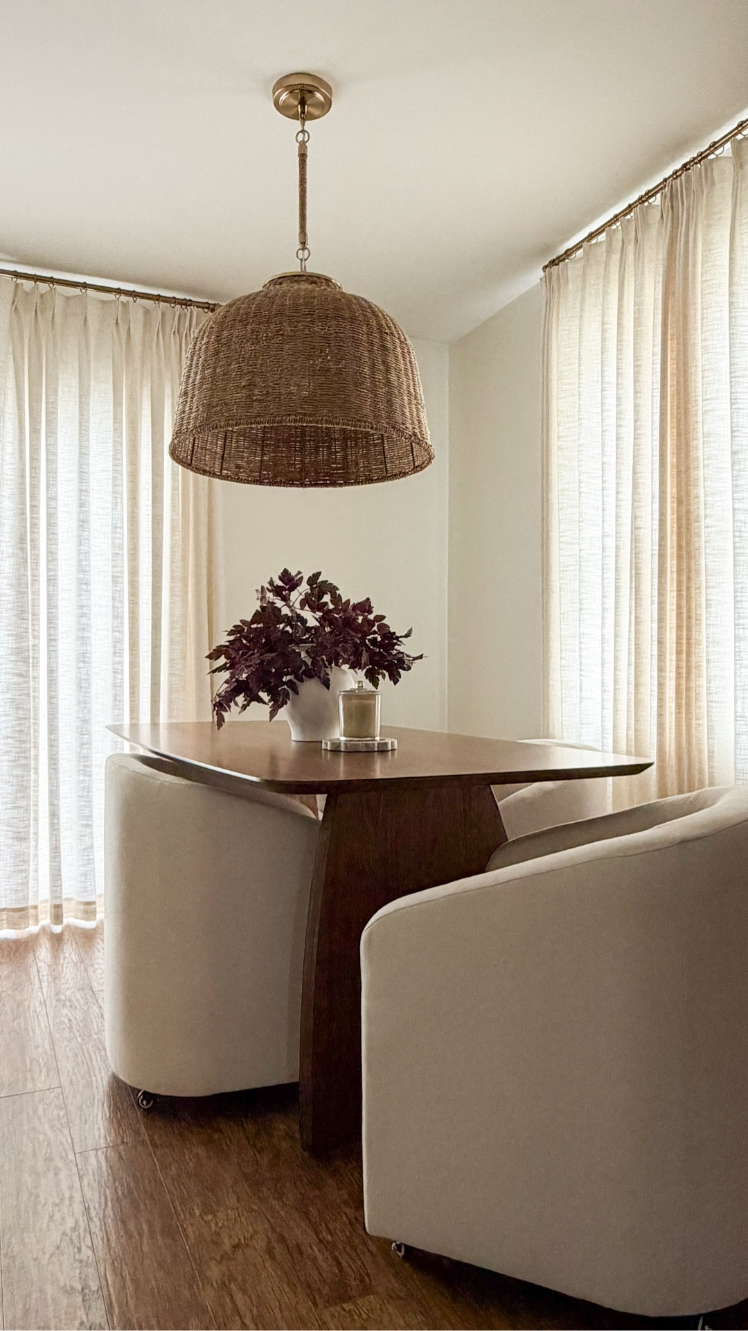 Curtains really do make all the difference in a space! I love our dreamy new dining nook curtains from @neutralcurtains ☁️🪟🤎 These pinch pleat curtains are great quality and give the space a light and airy feel while still providing privacy and letting the natural light shine through. 

My exact order below:
Lily Linen Curtains 
Ivory White 
Memory Shape
Privacy Liner 
Pinch Pleat 

Neutral Curtains is also currently having their Black Friday Sale! 

#homeinspo #diningroominspo #curtains #windowtreatmentideas #homestyle #neutralhomes #kitcheninspo #diningnook #neutralcurtains

#LTKCyberWeek #LTKStyleTip #LTKHome