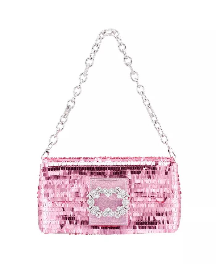 Nina Women's Fringe Sequin Baguette Bag with Crystal Buckle Handbag & Reviews - Handbags & Access... | Macys (US)