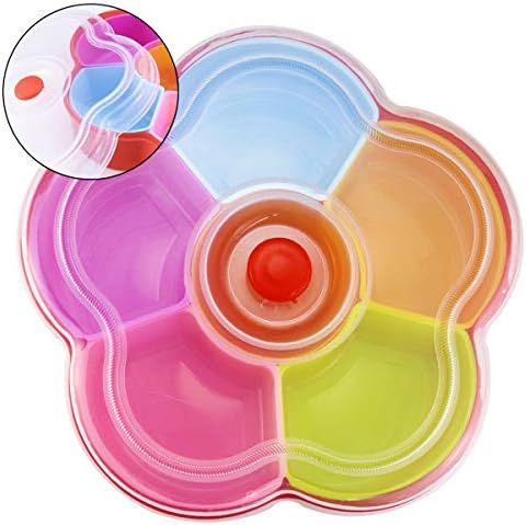 Hslife Separable Colored Flower Shaped Fruit Bowl Snacks Bowl, Candy and Nut Serving Container Ap... | Amazon (US)