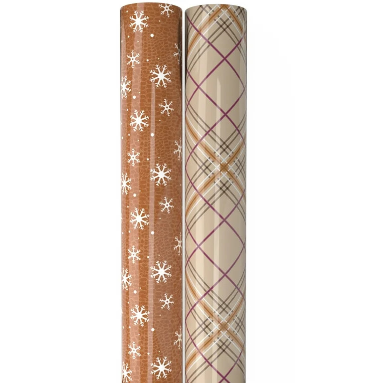 Multicolor Reversible Assorted Christmas Wrapping Paper, 90 sq ft, 2 Rolls, by Holiday Time | Walmart (US)