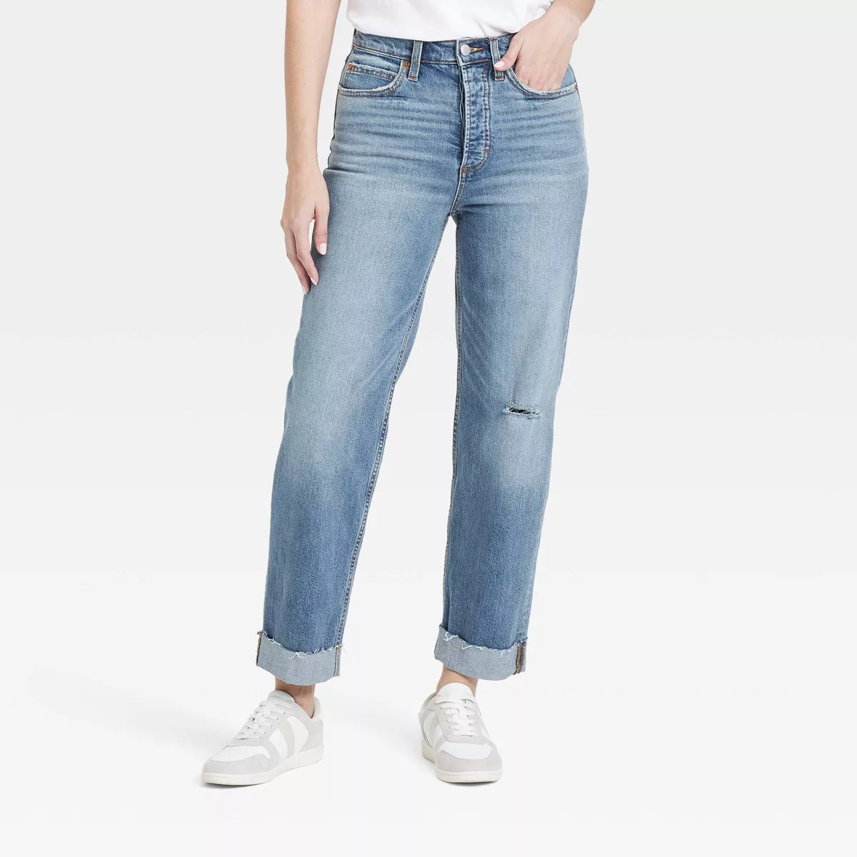 Women's Highest-Rise Straight Ankle Cuffed Jeans - Universal Thread™ | Target