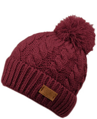 Angela & William Cable Pom Beanie with Sherpa Lining - Macy's | Macy's