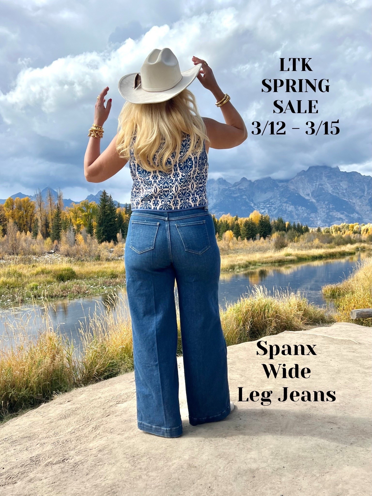 🚨LTK SPRING SALE: Love my jeans? They’re included in the LTK SPRING SALE happening 3/12/26 - 3/15/26.

👖These @Spanx  wide leg jeans are pull on jeans and so comfy! I’m wearing a large and they fit true to size. The view of the Grand Teton mountains in the distance isn’t too bad either!

#spanx #jeans #spanxstyle

#LTKSeasonal #LTKOver40 #LTKSaleAlert #LTKU #LTKTravel #LTKgrwm #LTKootd #LTKMidsize #LTKWorkwear #LTKSpringSale