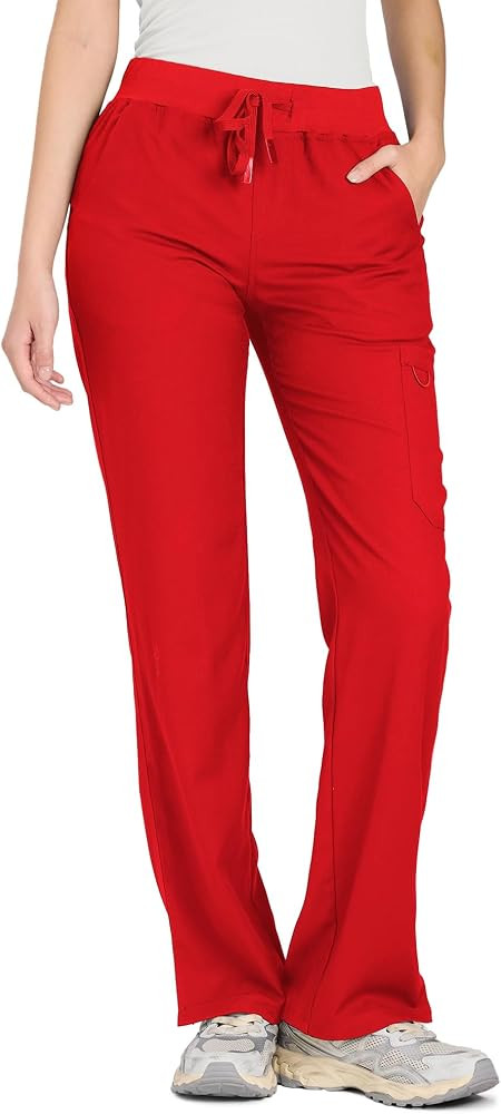 COZYFIT Scrub Pants for Women, Straight-Leg Cargo Pants | Amazon (US)