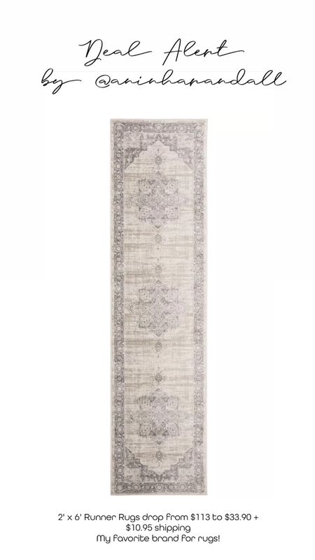 Deal of the day! Great way to save for your home decor. 
Most of my rugs are from this brand. 
Bought this one to use on my hallway. 

Don’t forget to order the pad. 

#LTKsalealert #LTKeurope #LTKhome
