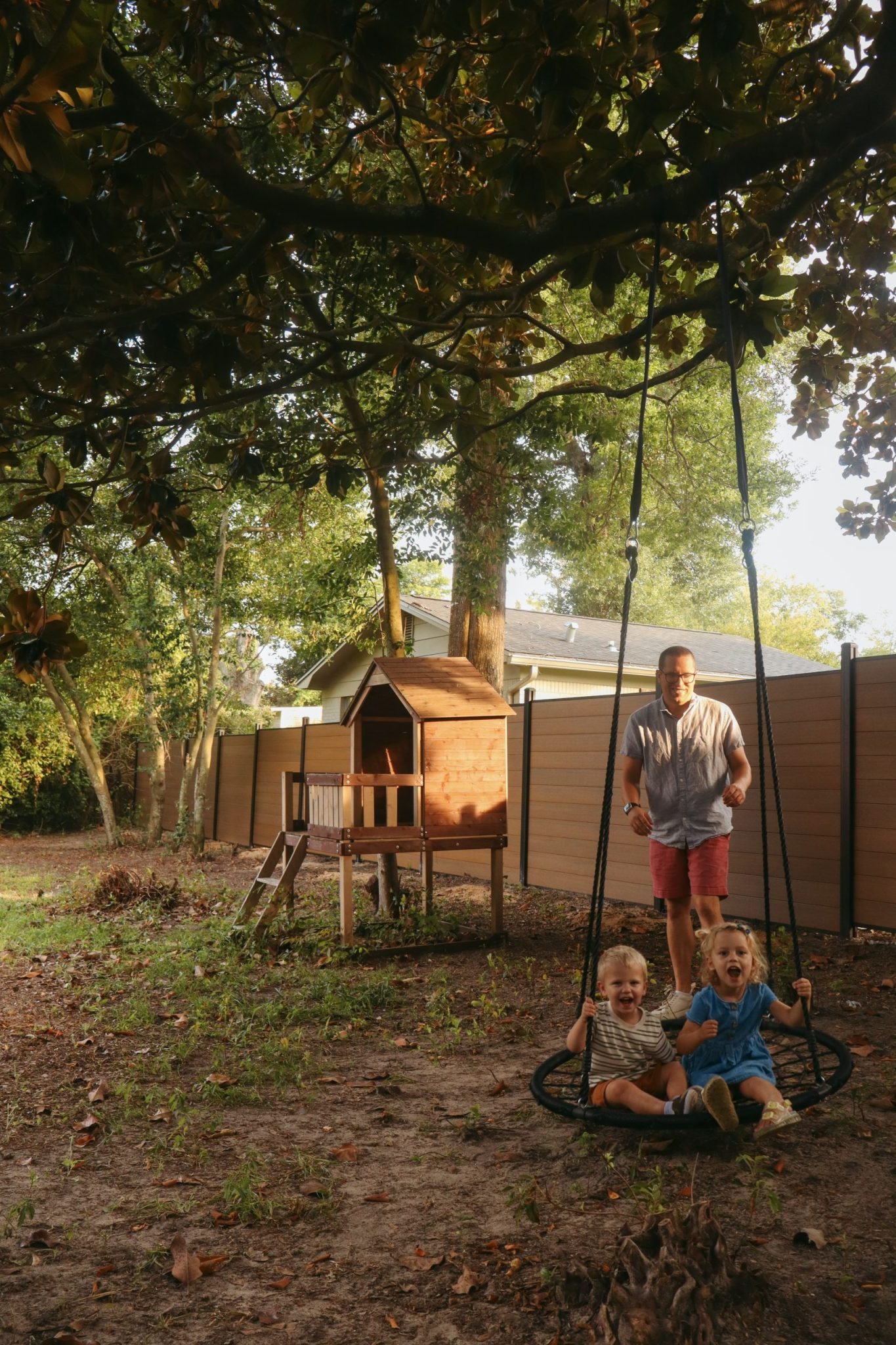 We had no idea how much this new fence would glow up our whole backyard, but it's added so much privacy (love ya, neighbors) and has us wanting to spend every second outside. If you're thinking about a new fence for the new year, consider a composite fence kit like we used. 

 #LTKHome