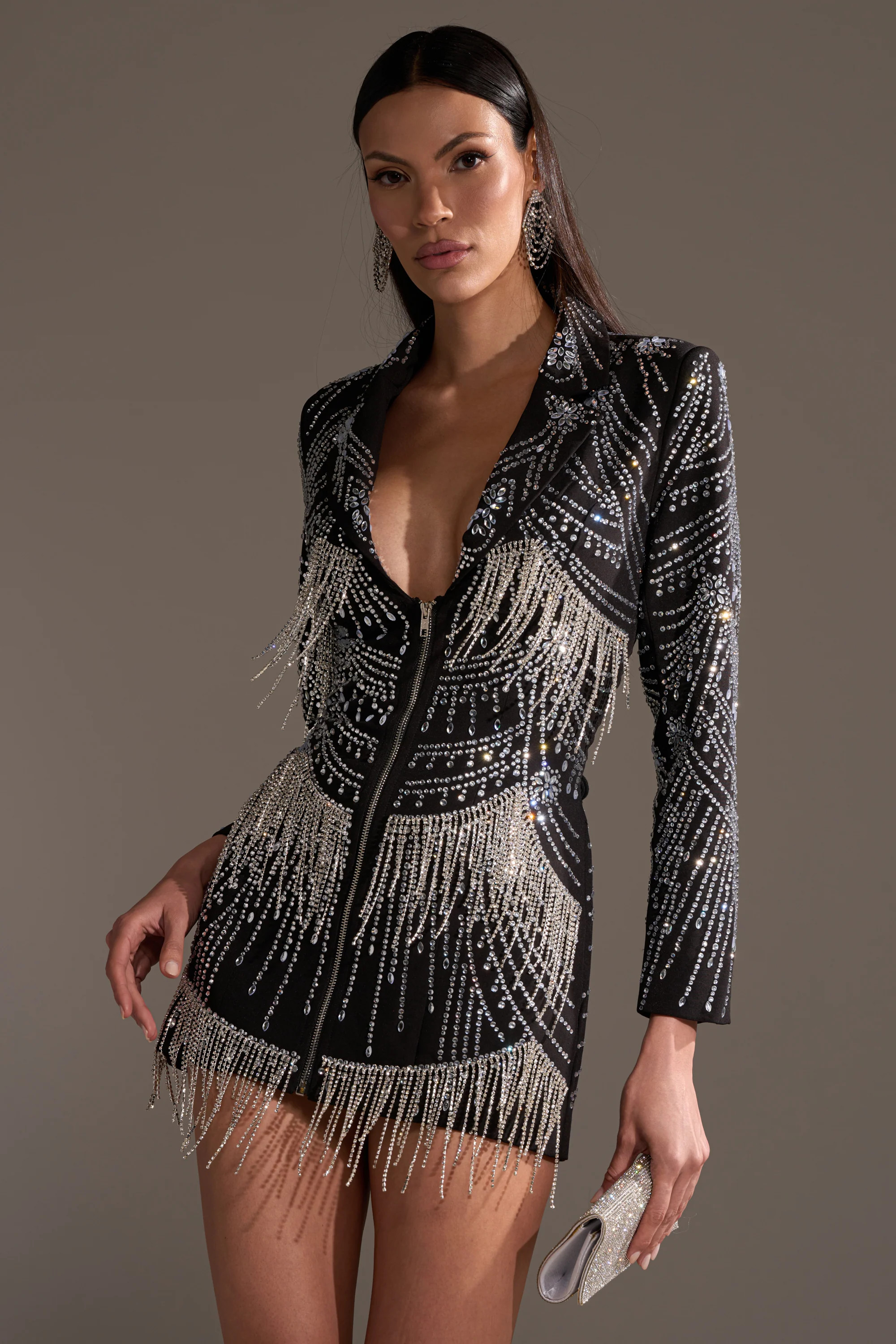 NOT YOUR BABE RHINESTONE BLAZER DRESS | AKIRA