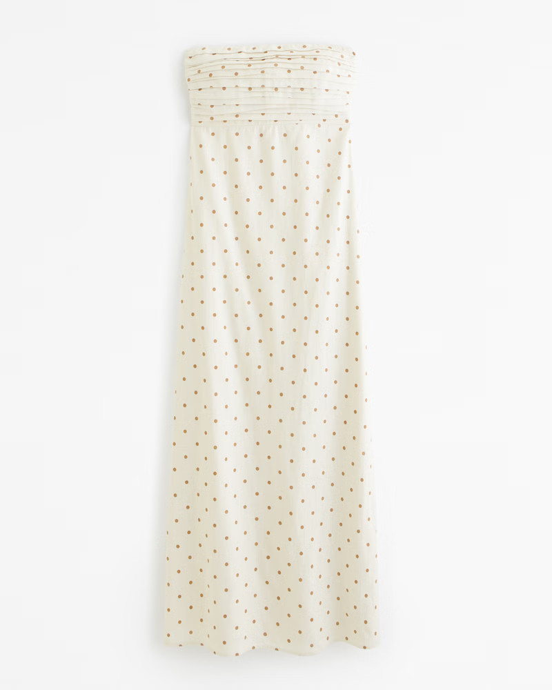 Women's The A&F Emerson Strapless Linen-Blend Maxi Dress | Women's Dresses & Jumpsuits | Abercrom... | Abercrombie & Fitch (US)