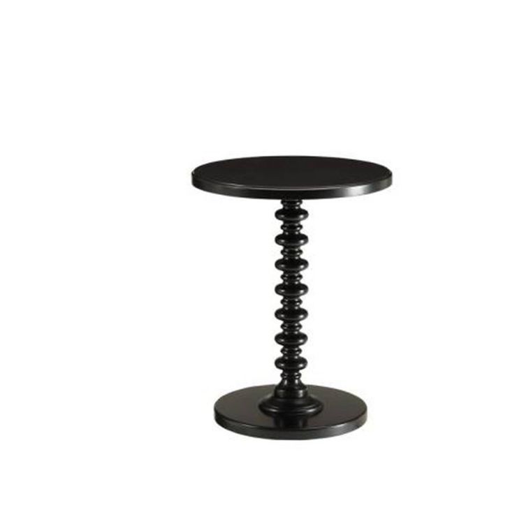 Astonishing Side Table with Round Top Black - Benzara | Target
