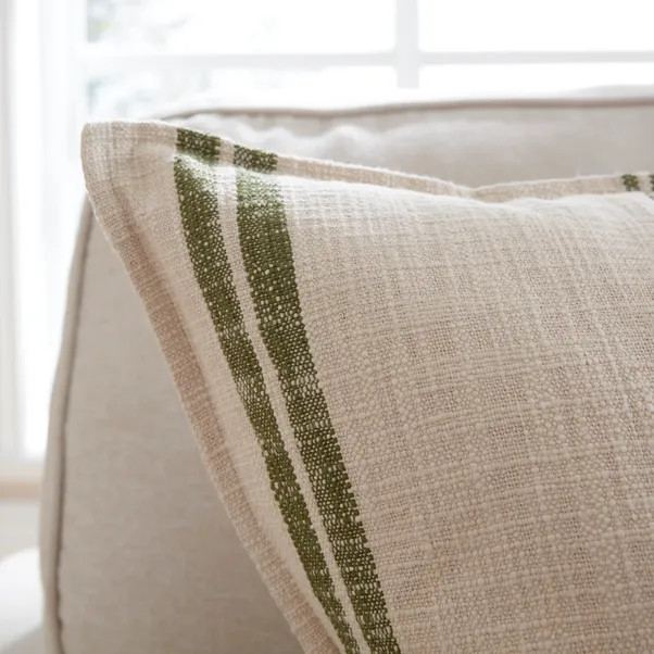 Churchgate Mallory Stripe Cotton Square Cushion | Dunelm