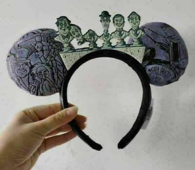 Disney Parks Halloween Minnie Ears Shanghai Haunted Mansion 50th Headband  | eBay | eBay US