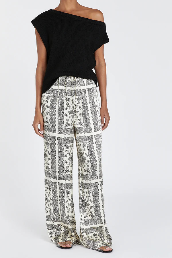 ADELINE CREAM SATIN PANT | DISSH