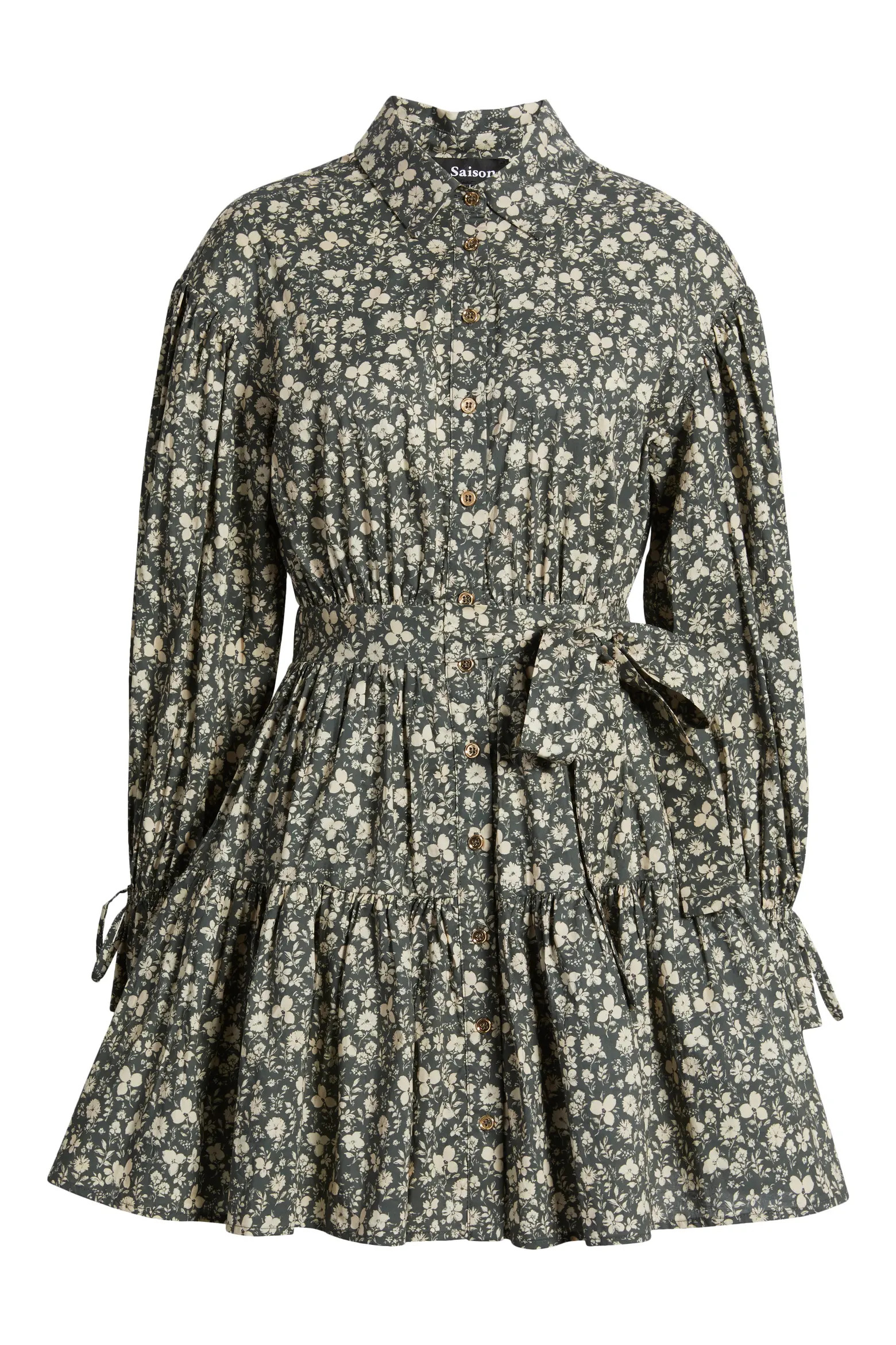 Floral Print Long Sleeve Cotton Shirtdress (Women) | Nordstrom | Nordstrom