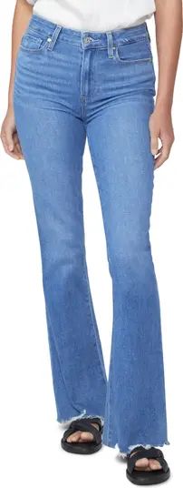 PAIGE Laurel Canyon High Waist Chewed Hem Flare Jeans | Nordstrom | Nordstrom