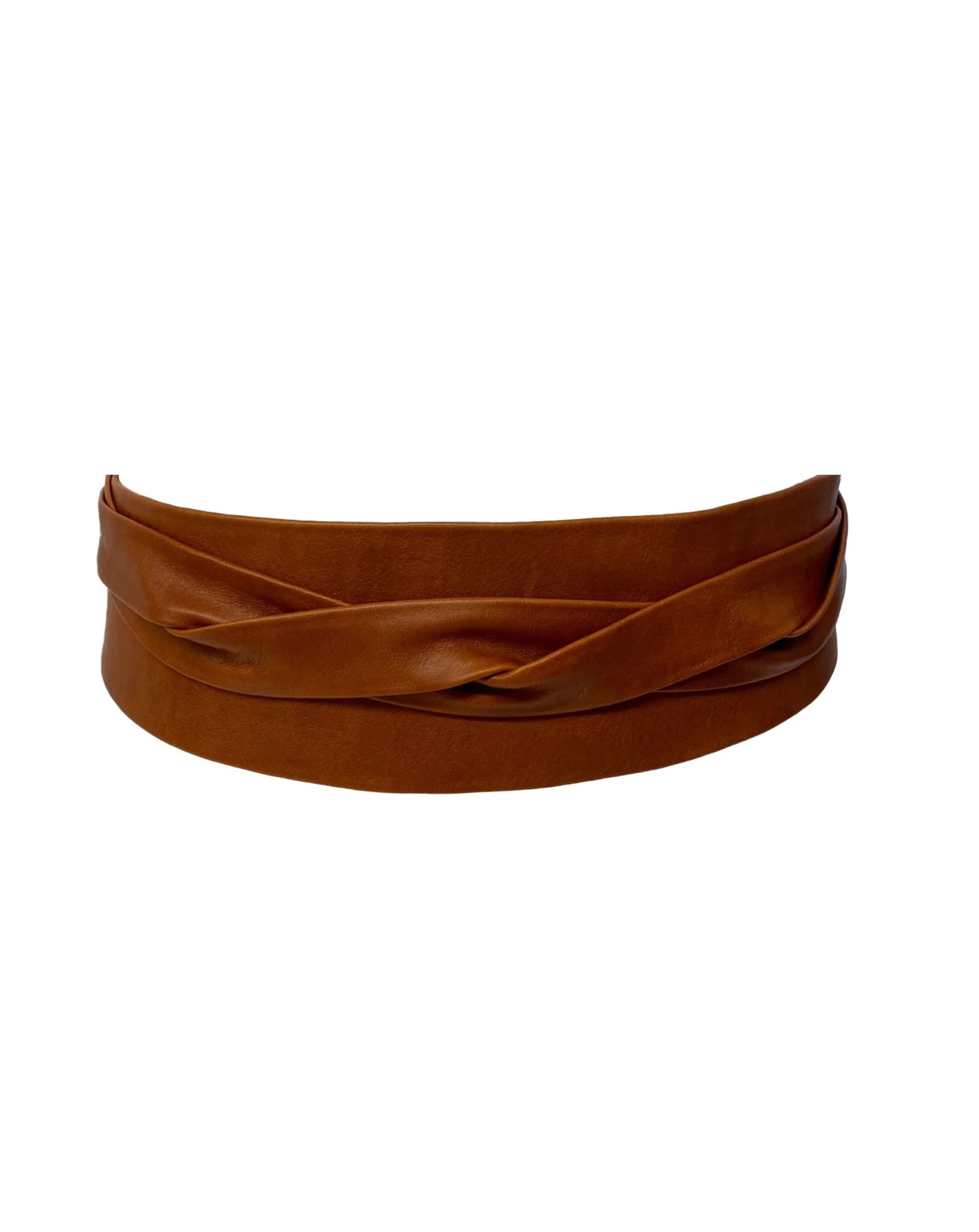 Wrap Belt | Wrap Cognac Belt | Women's Leather Belt - ADA Collection Online Store | ADA Collection
