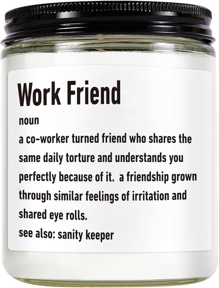 Coworker Candle, Gifts for Coworkers, Coworker Gifts for Women, Vanilla Natural Soy Wax Candle, C... | Amazon (US)