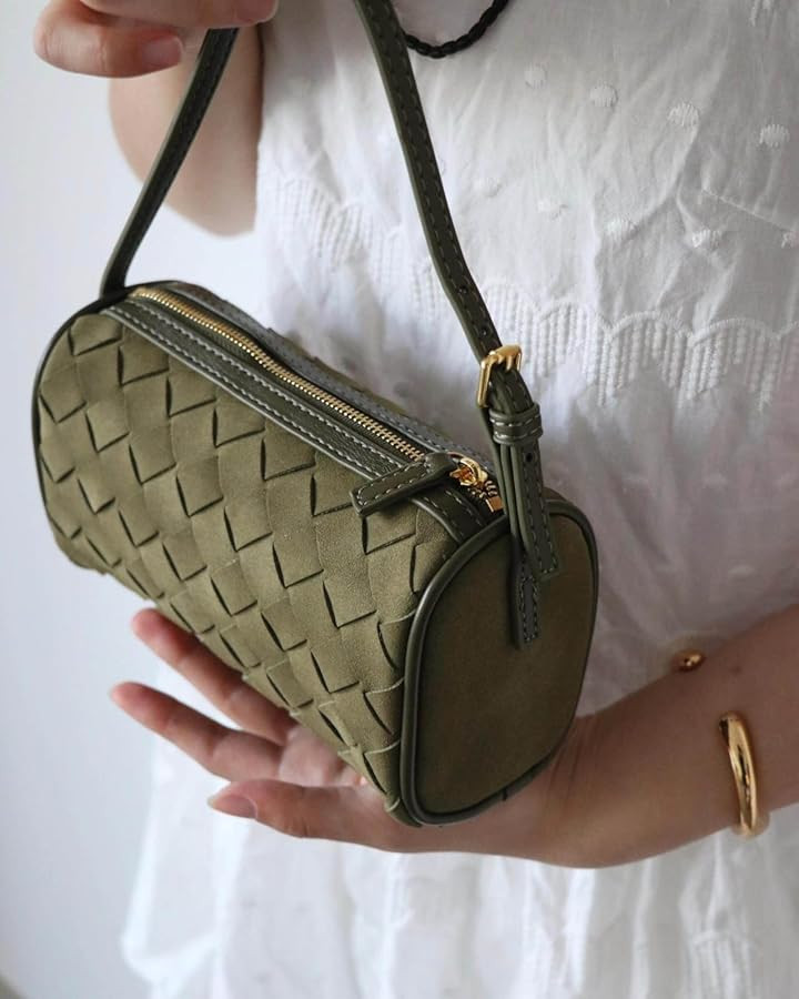 Mini Woven Suede Handbag for Women, small clutch purses Top-handle and Crossbody Designer Hobo Ba... | Amazon (US)