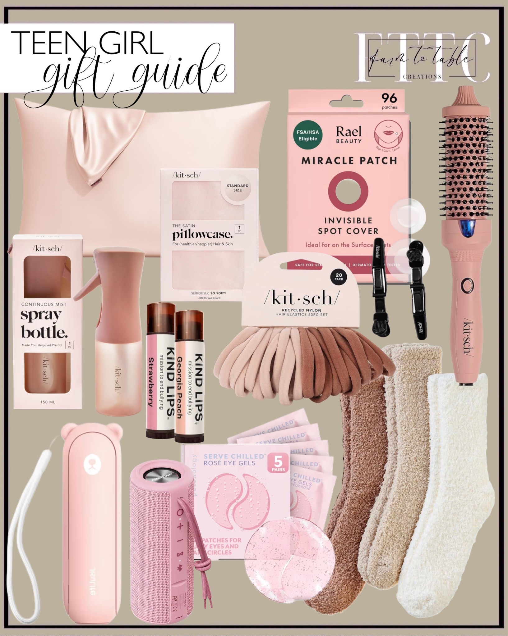 Teen Girl Gift Guide | Holiday Must-Haves She’ll Love

Follow @farmtotablecreations on Instagram for more home + gift-guide finds 🤍

The sweetest little collection for teen girls — all practical, cute, and perfect for stocking stuffers or under the tree. Cozy socks, rose eye gels, Kind Lips, satin pillowcases, hair tools, scrunchies, and that little pink speaker every teen loves. Everything is neutral, aesthetic, and Amazon-affordable… such an easy way to spoil them this Christmas.

#teenGirlGiftGuide #teengifts #teenagergifts #amazonfinds #amazonfavorites #amazonbeauty #amazonhome #amazonholiday #amazonstockingstuffers #giftguide #holidaygiftguide #giftideas #christmasgiftguide #christmasgifts #stockingstuffers #beautygifts #selfcaregifts #haircareessentials #holidaygifting #neutralgifts #cozygifts #beautyfinds #holidayfinds #ltkholiday #ltkbeauty #ltkgiftguide #ltkhome #ltkfinds #ltkseasonal

#LTKGiftGuide #LTKBeauty #LTKSaleAlert