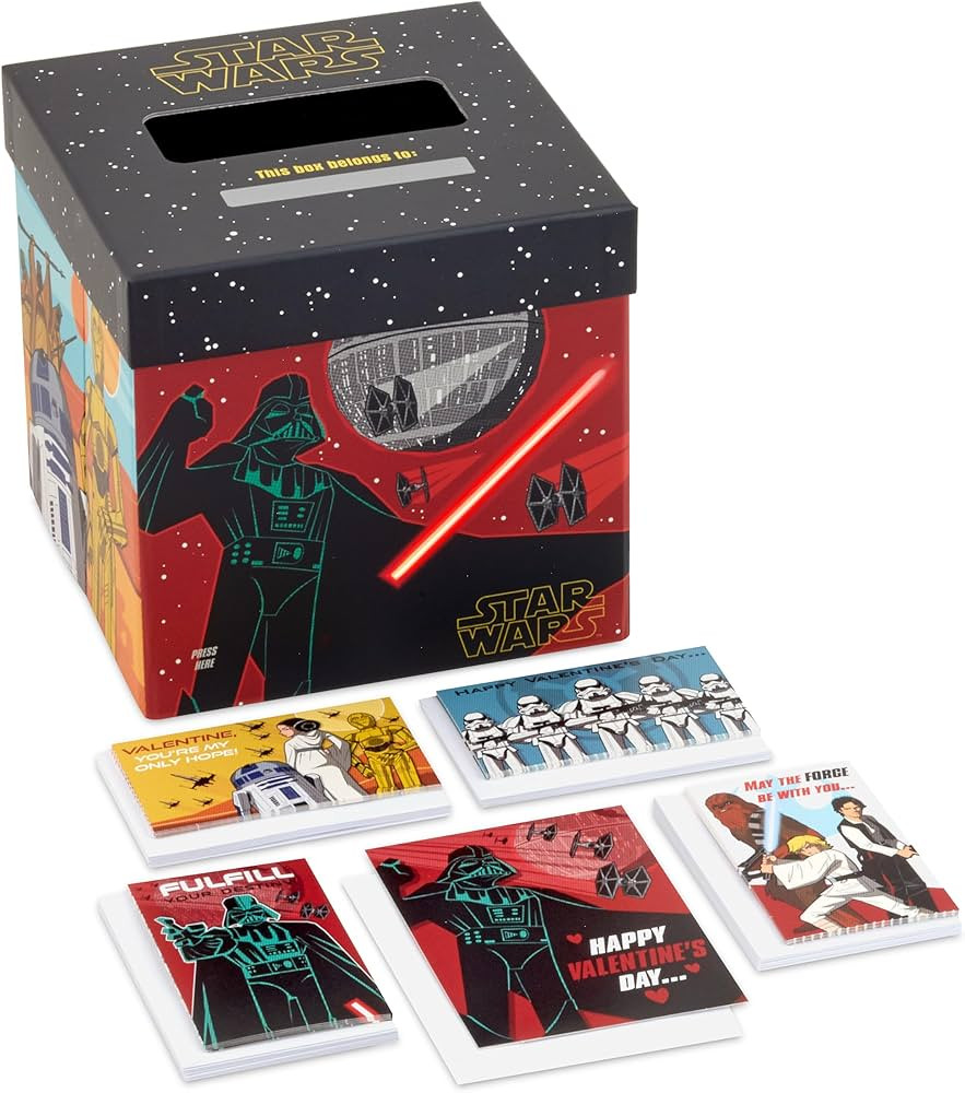 Hallmark Star Wars Valentines Day Cards for Kids School Classroom Exchange and Mailbox with Light... | Amazon (US)